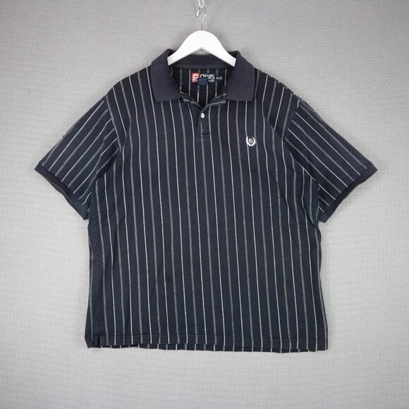 Chaps Ralph Lauren Stripe Cotton Button Up Polo Shirt Mens XL - Picture 1 of 7